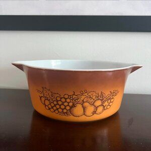 Vintage Pyrex Old Orchard 475 B Casserole Dish No lid 2-1/2 Quart